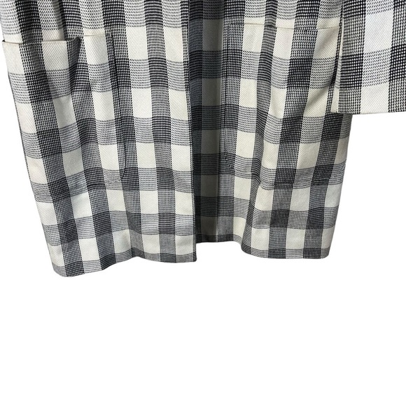 VINTAGE CHRISTIAN DIOR 90s The Suit Buffalo Plaid Long Blazer Jacket - Picture 8 of 13